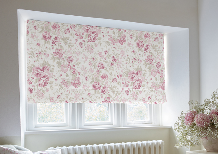 Shabby Chic by Rachel Ashwell Romantic Rose, Pink - Twist&Fit Roman Blind - Image 5